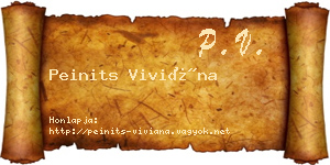 Peinits Viviána névjegykártya
